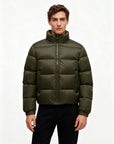 Helvano | Herren Pufferjacke mit Kapuze und Entenfedern