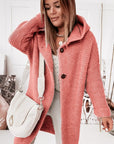 Helvano | Strickjacke mit Kapuze und Knopfleiste für Damen