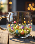 Helvano | Festliche Glastasse mit Motiv für Heissgetränke