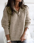 Helvano | Strickpullover mit Reissverschluss für Damen