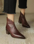 Helvano | Damenstiefelette aus Leder mit Blockabsatz
