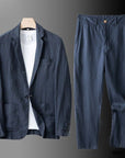Helvano | Herren Leinen-Set mit Hemd und Hose