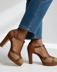 Helvano | Retro-Pumps für Damen in Braun