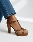 Helvano | Retro-Pumps für Damen in Braun