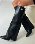 Helvano | Overknee-Stiefel mit Absatz und weitem Schaft für Damen