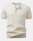 Helvano | Herren Henley-Set aus Strick in Beige