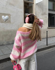 Helvano | Gestreifter Strickpullover für Damen