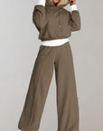 Helvano | Zweifarbiges Hoodie-Set mit weiter Hose für Damen