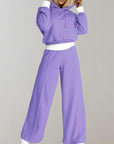 Helvano | Zweifarbiges Hoodie-Set mit weiter Hose für Damen