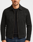 Helvano | Herren Lederjacke mit Reissverschluss