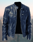 Helvano | Herren Lederjacke mit Reissverschluss