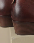Helvano | Damenstiefelette aus Leder mit Blockabsatz