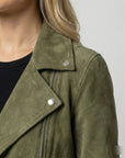 Helvano | Wildleder-Bikerjacke für Damen