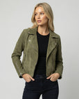 Helvano | Wildleder-Bikerjacke für Damen