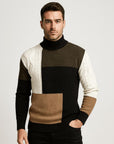 Helvano | Leichter Rollkragenpullover mit Patches für Herren