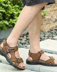 Helvano | Leder-Sandalen für Herren mit Klettverschluss