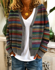 Helvano | Gestreifte Strickjacke für Damen