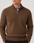 Helvano | Lockerer Herren-Strickpullover mit Reissverschluss