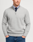 Helvano | Lockerer Herren-Strickpullover mit Reissverschluss