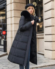 Helvano | Tailliertes Winterkleid für Damen mit langen Ärmeln