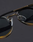 Helvano | Runde zweifarbige Sonnenbrille für Herren