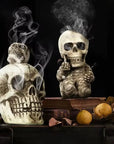 Helvano | Halloween Totenkopf-Deko-Set aus Resin