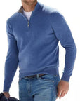 Helvano | Herren Troyer-Pullover mit kurzem Reissverschluss
