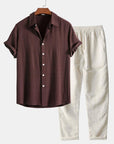 Helvano | Herren-Set mit Kurzarmhemd und Hose
