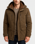 Helvano | Warme Winterjacke für Herren mit vielen Taschen