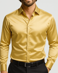 Helvano | Slim-Fit Satinhemd für Herren