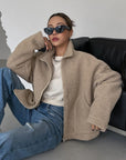 Helvano | Damen Jacke in Lammwoll-Optik