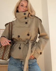 Helvano | Taillierter Trenchcoat mit Taschen für Damen