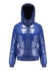 Helvano | Glänzende Winterjacke mit Kapuze für Damen