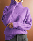 Helvano | Damen Strickpullover mit Stehkragen