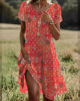 Helvano | Midikleid für Damen mit Blumenmuster