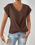 Helvano | Damen T-Shirt mit V-Ausschnitt