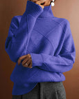 Helvano | Damen Strickpullover mit Stehkragen