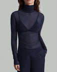 Helvano | Transparente Rollkragen-Bluse für Damen
