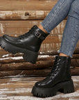 Helvano | Robuste Schnürstiefel mit Profilsohle für Damen