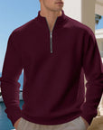 Helvano | Sweatshirt mit Stehkragen und Reissverschluss für Herren