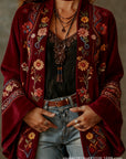 Helvano | Boho-Samtjacke für Damen