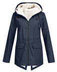 Helvano | Gefütterte Regenjacke mit Kapuze für Damen
