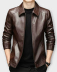 Helvano | Slim-Fit Lederjacke für Herren