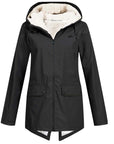 Helvano | Gefütterte Regenjacke mit Kapuze für Damen