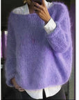 Helvano | Oversized Pullover mit U-Boot-Ausschnitt für Damen