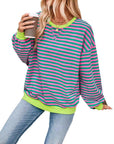 Helvano | Sweatshirt für Damen mit bunten Streifen