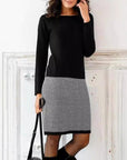 Helvano | Damen Strickkleid mit Chevron-Muster