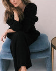 Helvano | Kuschelige Strickjacke aus Mohairmischung für Damen