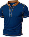 Helvano | Henley-Shirt für Herren mit Kontrastblende