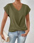 Helvano | Damen T-Shirt mit V-Ausschnitt